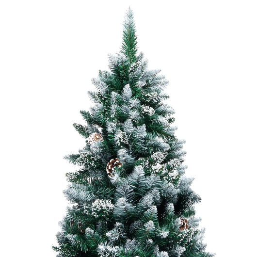 Albero di Natale Artificiale con Pigne e Neve Bianca 210 cm 321017