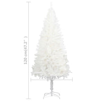 Albero di Natale Artificiale con Aghi Realistici Bianco 120 cm  cod mxl 25959