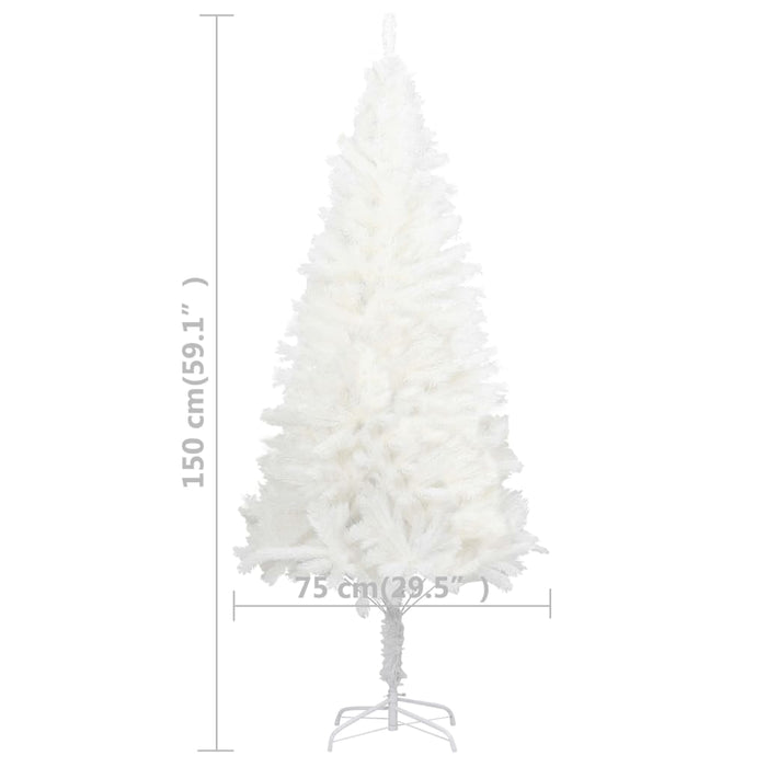 Albero di Natale Artificiale con Aghi Realistici Bianco 150 cm cod 10817