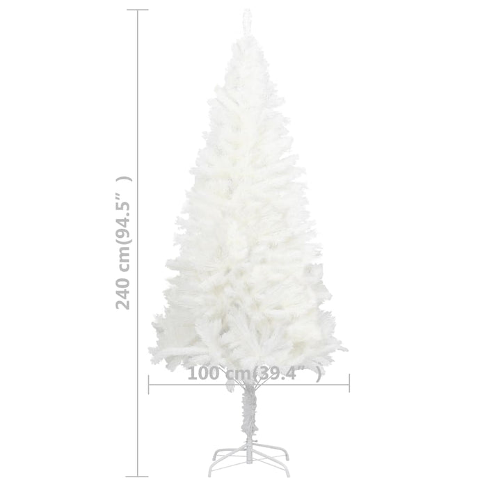 Albero di Natale Artificiale con Aghi Realistici Bianco 240 cm 