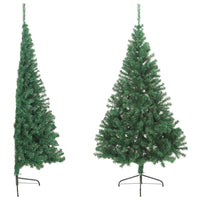 Albero di Natale Artificiale Metà con Supporto Verde 180 cm PVC cod mxl 6596