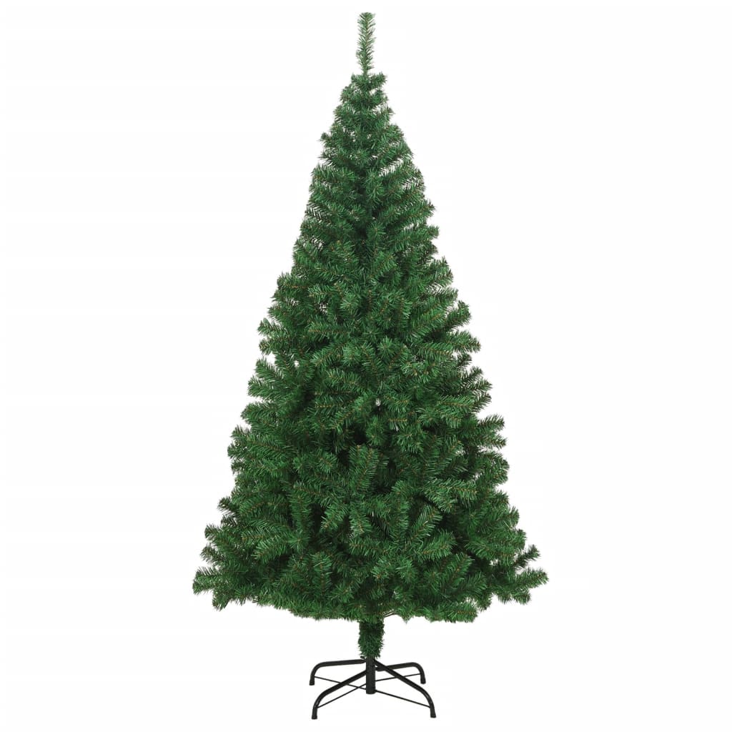 Albero di Natale Artificiale con Rami Folti Verde 210 cm PVC