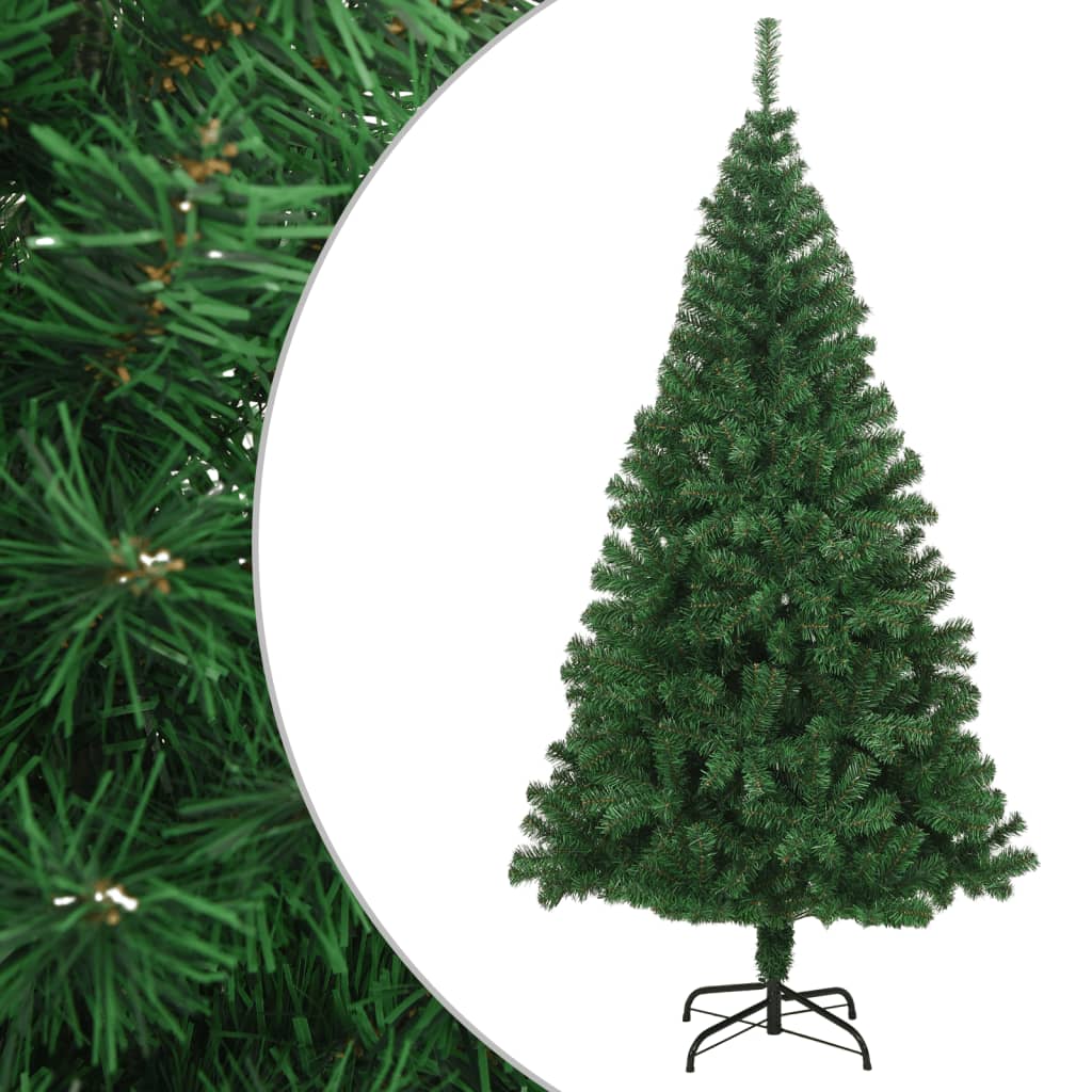 Albero di Natale Artificiale con Rami Folti Verde 240 cm PVC