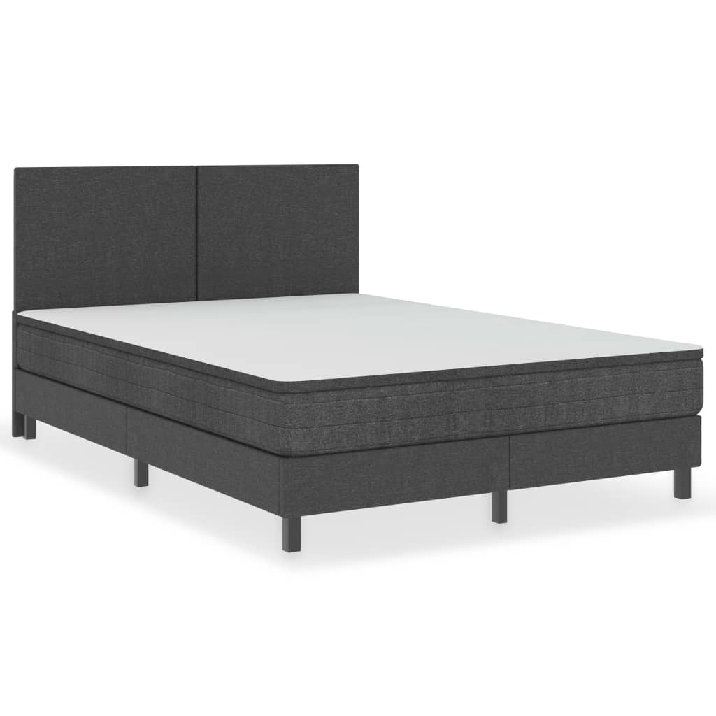 Letto a Molle Grigio Scuro in Tessuto 140x200 cm 3054708