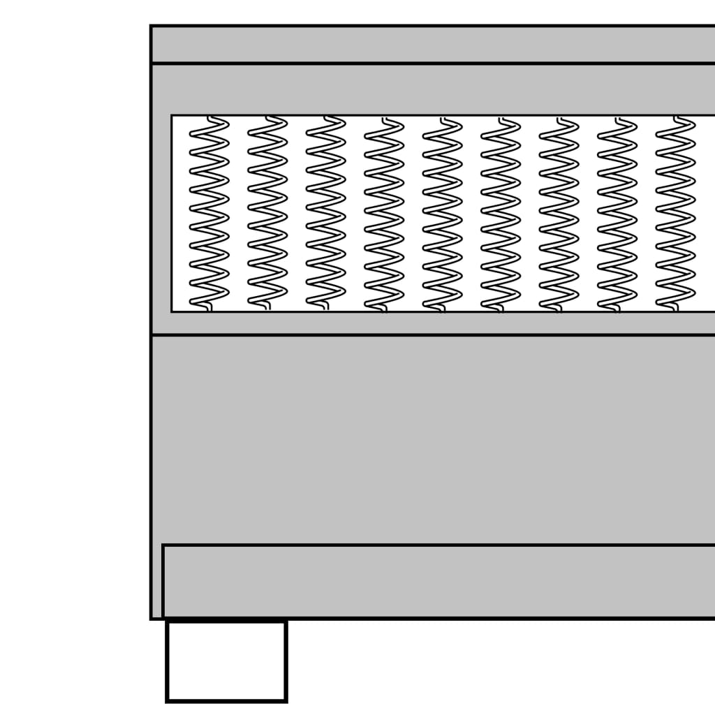 Letto a Molle Grigio Scuro in Tessuto 140x200 cm 3054708