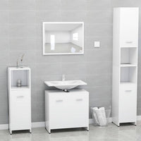 Armadio da Bagno Bianco 60x33x61 cm in Legno Multistrato