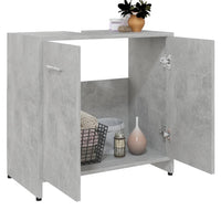 Armadio da Bagno Grigio Cemento 60x33x61 cm in Truciolato cod mxl 54411