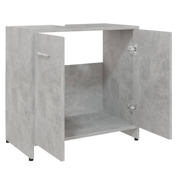 Armadio da Bagno Grigio Cemento 60x33x61 cm in Truciolato cod mxl 54411