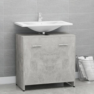 Armadio da Bagno Grigio Cemento 60x33x61 cm in Truciolato cod mxl 54411