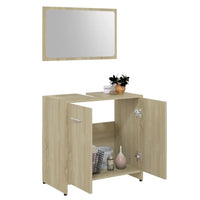 Set Mobili da Bagno Rovere Sonoma in Legno Multistrato