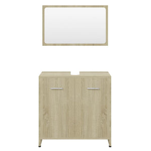 Set Mobili da Bagno Rovere Sonoma in Legno Multistrato