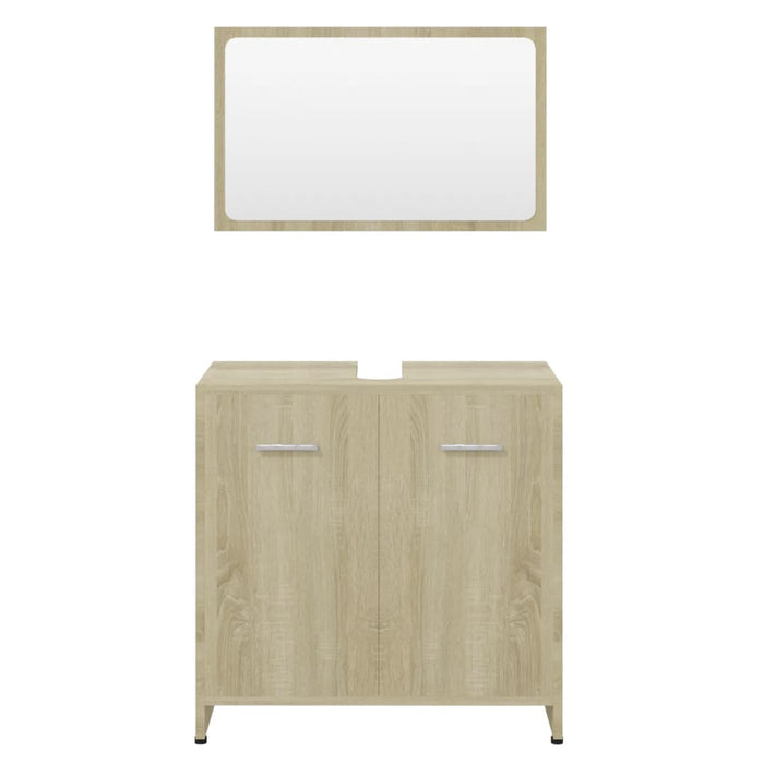 Set Mobili da Bagno Rovere Sonoma in Legno Multistrato