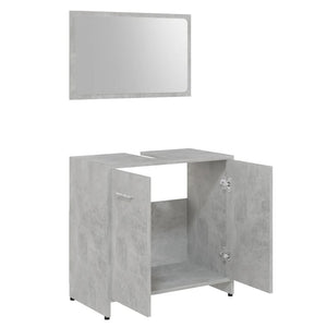 Set Mobili da Bagno Grigio Cemento in Truciolato cod mxl 53609