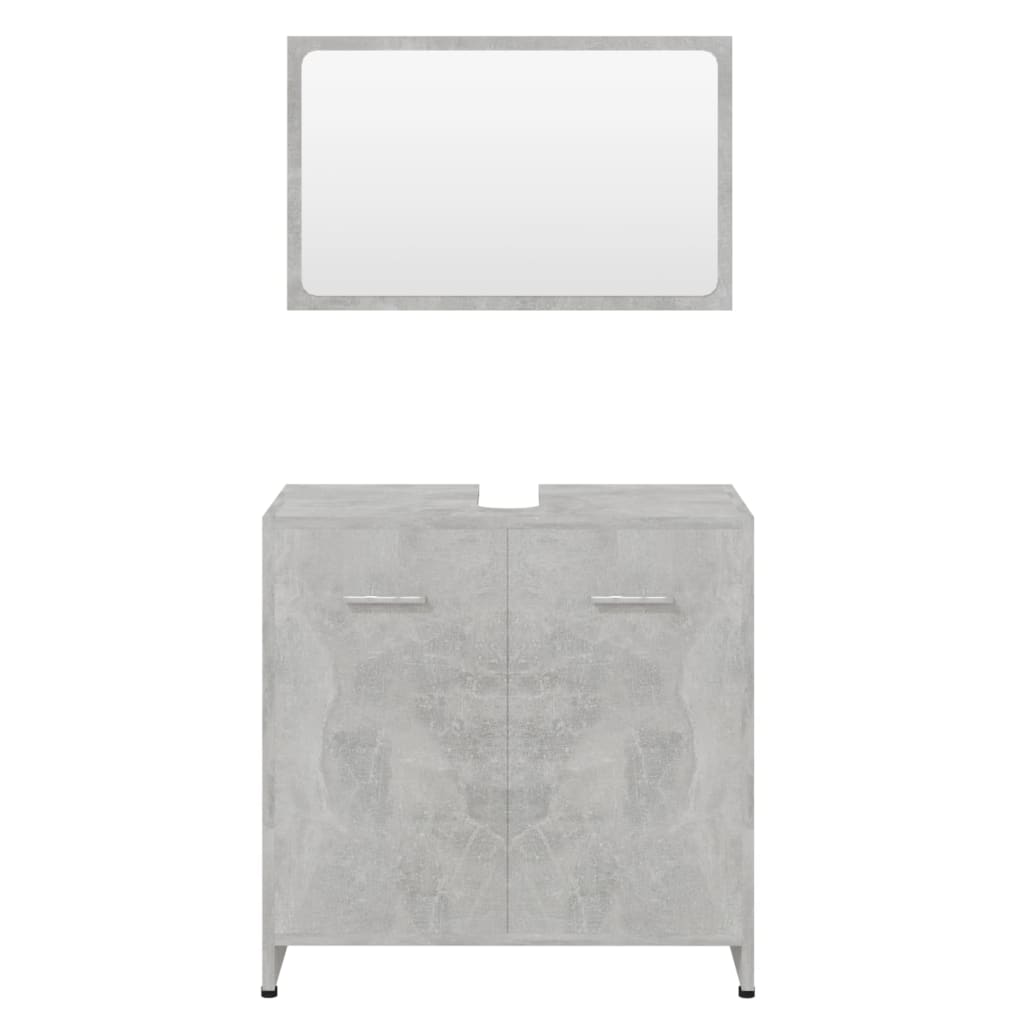 Set Mobili da Bagno Grigio Cemento in Truciolato cod mxl 53609