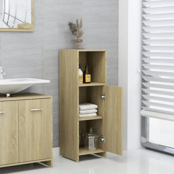 Armadio da Bagno Rovere Sonoma 30x30x95 cm in Truciolato cod mxl 51463