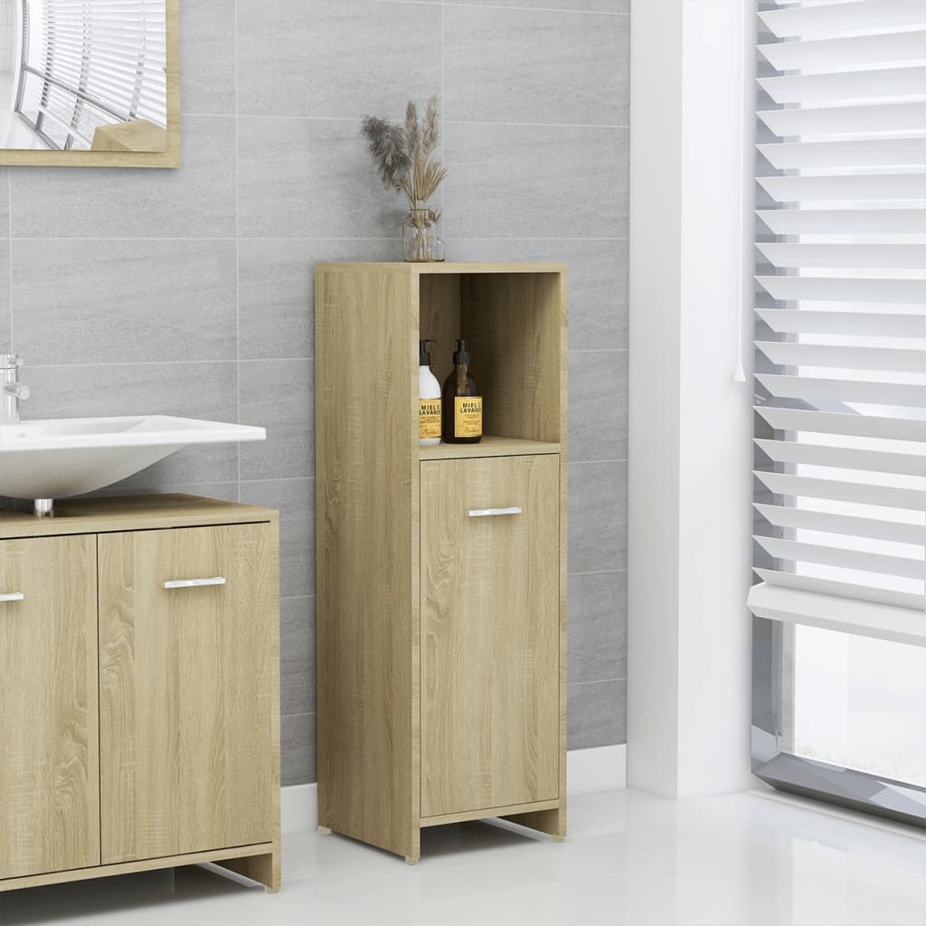 Armadio da Bagno Rovere Sonoma 30x30x95 cm in Truciolato cod mxl 51463