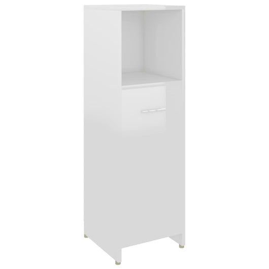 Armadio da Bagno Bianco Lucido 30x30x95 cm in Truciolato cod mxl 31400