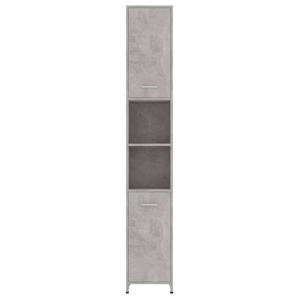 Armadio da Bagno Grigio Cemento 30x30x183,5 cm in Truciolato cod mxl 8069