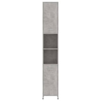 Armadio da Bagno Grigio Cemento 30x30x183,5 cm in Truciolato cod mxl 8069