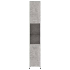 Armadio da Bagno Grigio Cemento 30x30x183,5 cm in Truciolato 802601