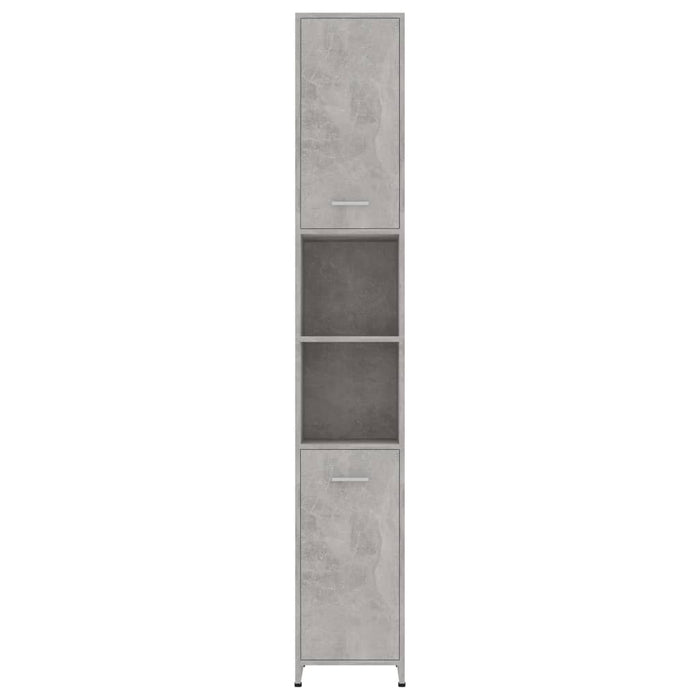 Armadio da Bagno Grigio Cemento 30x30x183,5 cm in Truciolato 802601