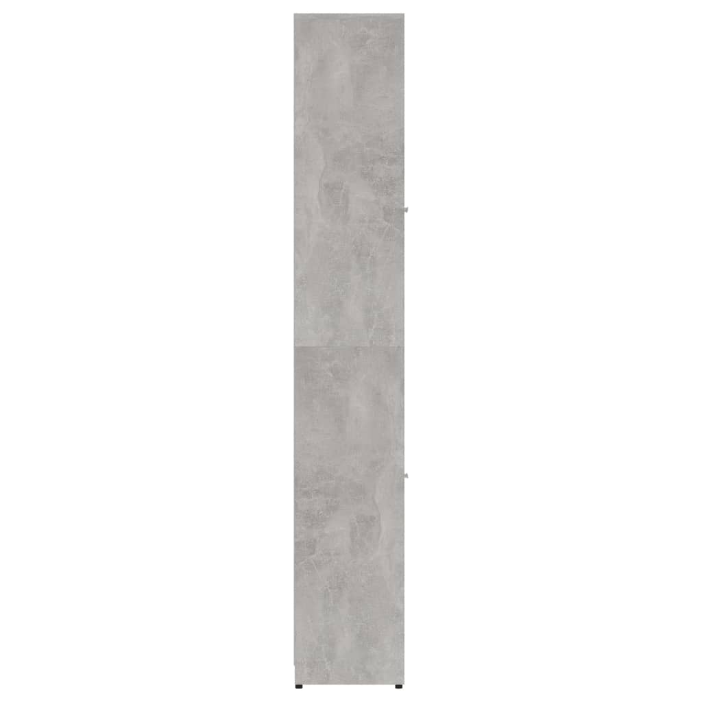 Armadio da Bagno Grigio Cemento 30x30x183,5 cm in Truciolato 802601