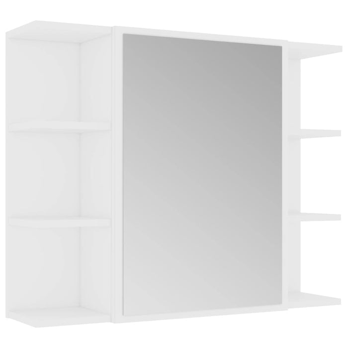 Armadio da Bagno Bianco 80x20,5x64 cm in Legno Multistrato 802606