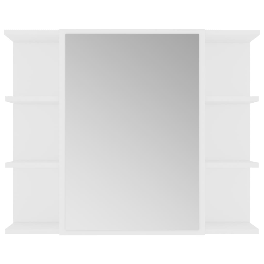 Armadio da Bagno Bianco 80x20,5x64 cm in Legno Multistrato 802606