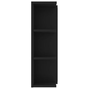 Armadietto a Specchio Nero 80x20,5x64 cm in Truciolato 802607