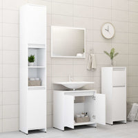 Armadio da Bagno Bianco 60x33x61 cm in Truciolato cod mxl 11875