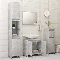 Set Mobili da Bagno Grigio Cemento in Truciolato cod mxl 9537