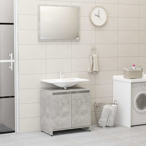 Set Mobili da Bagno Grigio Cemento in Truciolato cod mxl 9537