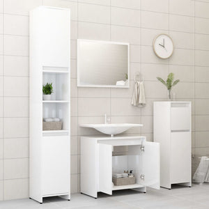 Set Mobili da Bagno Bianco Lucido in Truciolato cod mxl 13674