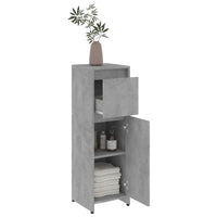 Mobile da Bagno Grigio Cemento 30x30x95 cm in Legno Multistrato 802664