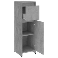 Mobile da Bagno Grigio Cemento 30x30x95 cm in Legno Multistrato 802664