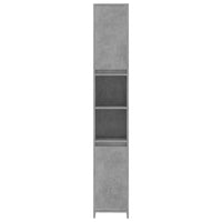 Armadio da Bagno Grigio Cemento 30x30x183,5 cm in Truciolato