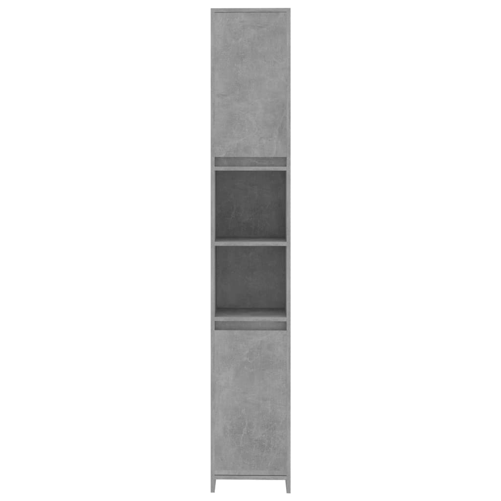 Armadio da Bagno Grigio Cemento 30x30x183,5 cm in Truciolato 802673