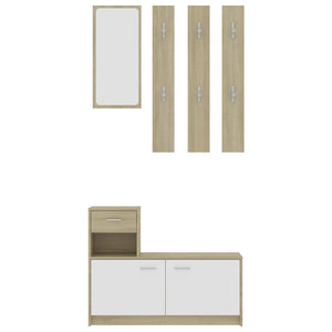 Mobile Ingresso Bianco Rovere Sonoma 100x25x76,5 cm Truciolato cod 10394