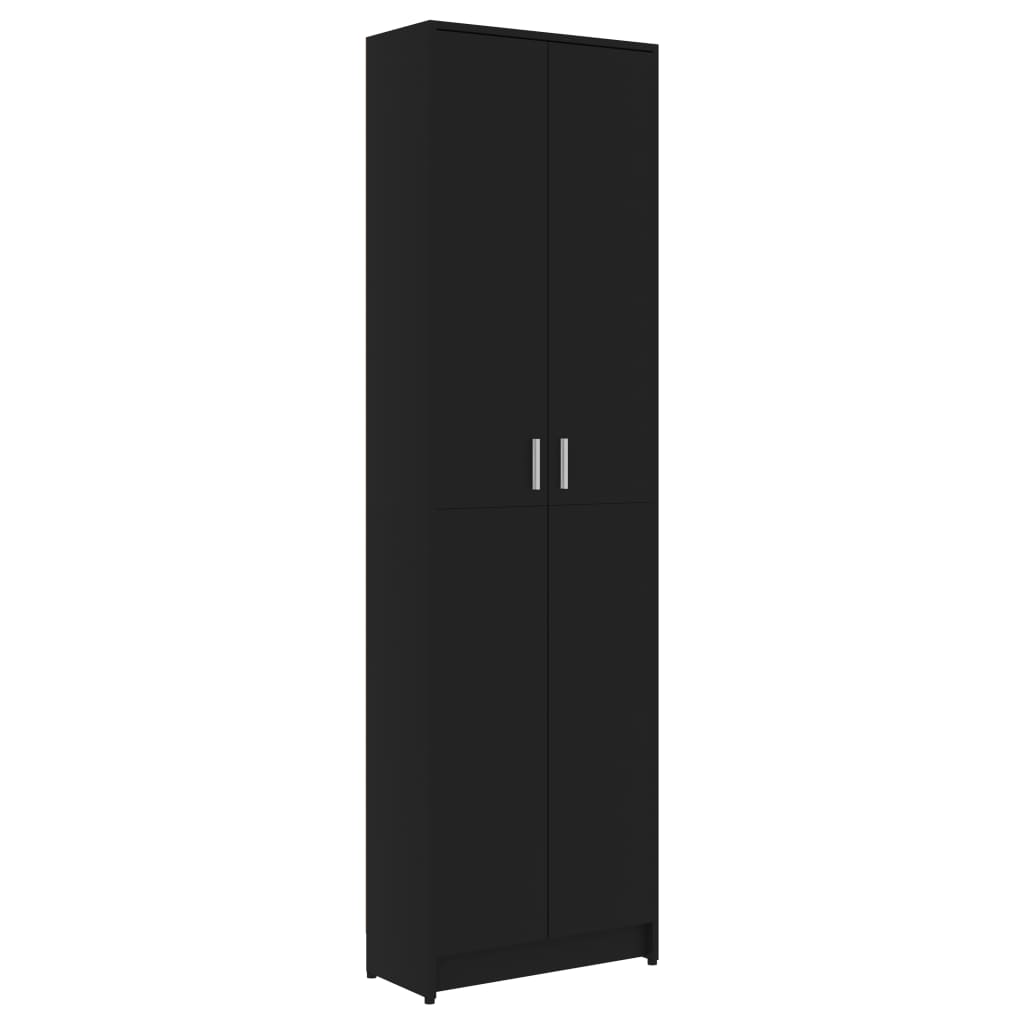 Armadio per Ingresso Nero 55x25x189 cm in Truciolato 802850