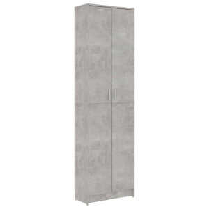 Armadio per Ingresso Grigio Cemento 55x25x189 cm in Truciolato 802853