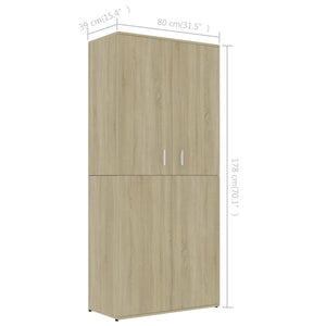 Scarpiera Rovere Sonoma 80x39x178 cm in Truciolato cod mxl 48096