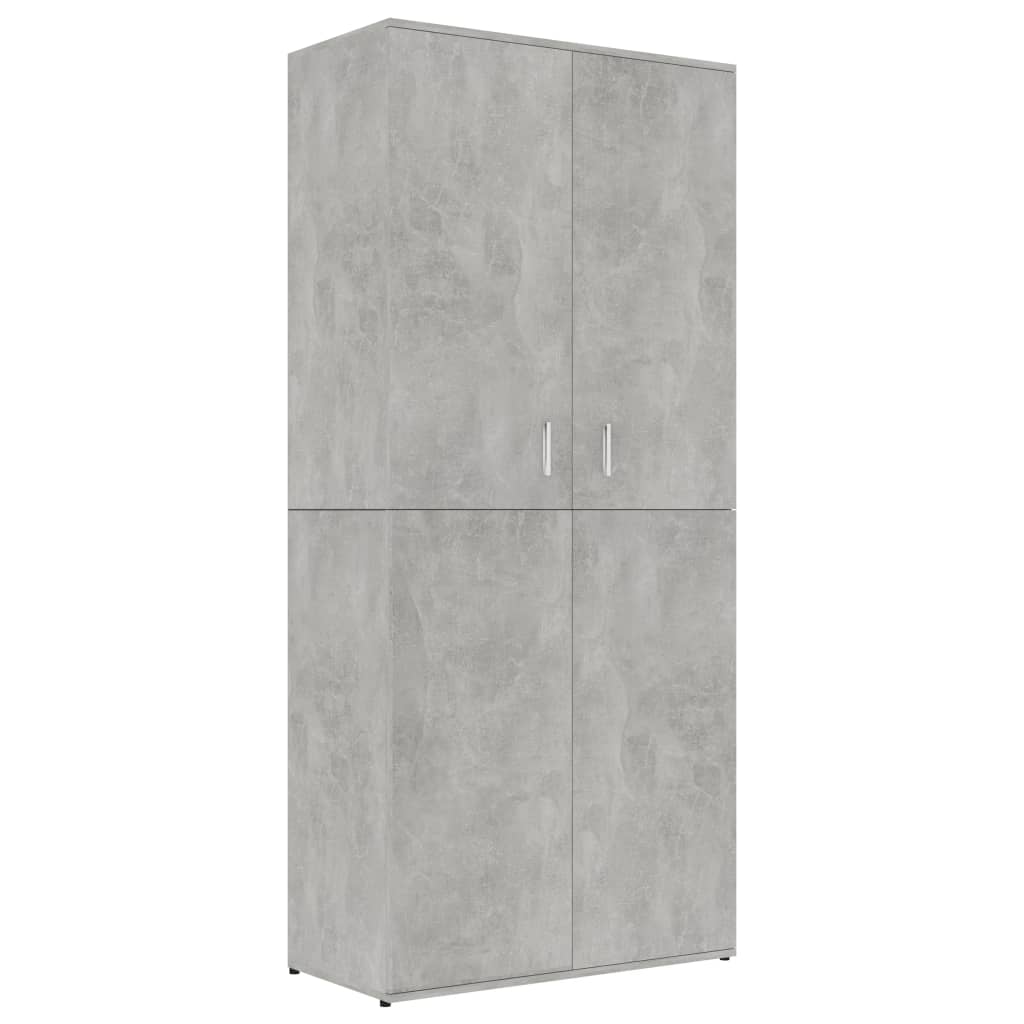 Scarpiera Grigio Cemento 80x39x178 cm in Truciolato