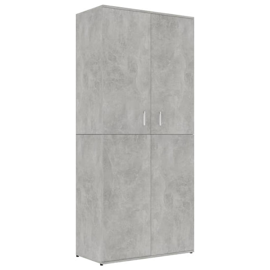 Scarpiera Grigio Cemento 80x39x178 cm in Truciolato