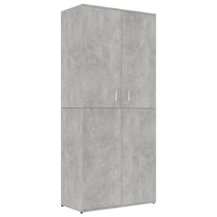 Scarpiera Grigio Cemento 80x39x178 cm in Truciolato