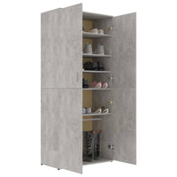 Scarpiera Grigio Cemento 80x39x178 cm in Truciolato