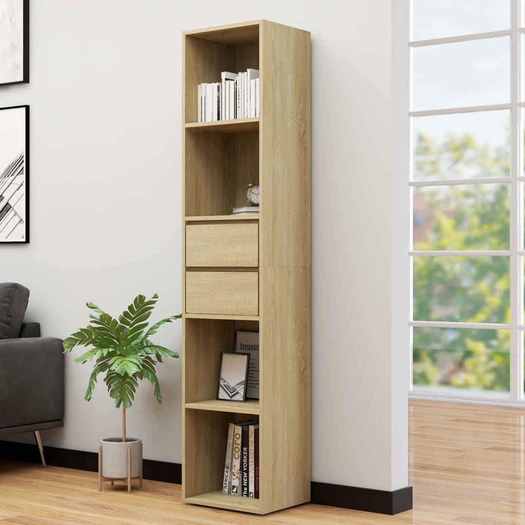 Libreria Rovere Sonoma 36x30x171 cm in Truciolato cod mxl 15419