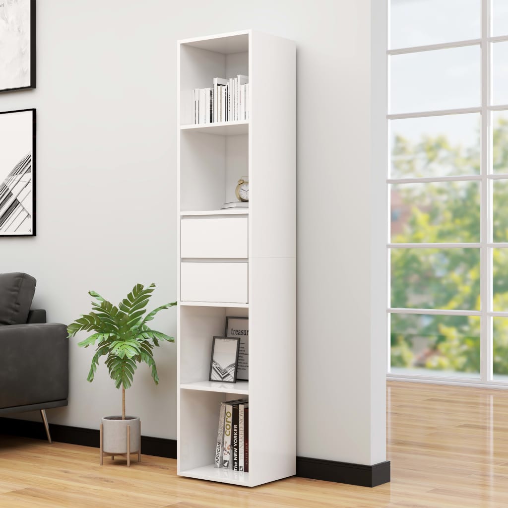 Libreria Bianco Lucido 36x30x171 cm in Truciolato cod mxl 13317