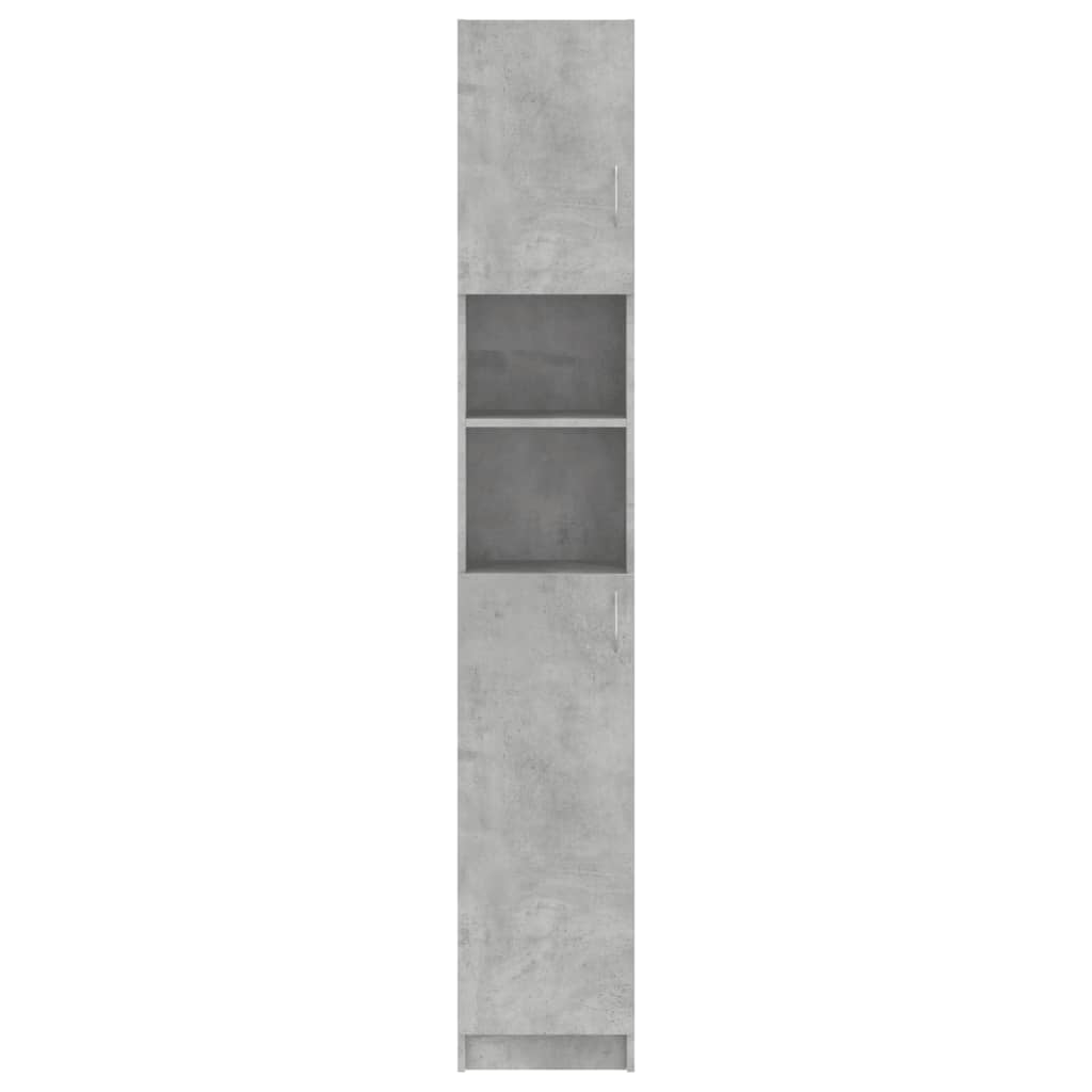 Armadio da Bagno Grigio Cemento 32x25,5x190 cm in Truciolato cod mxl 13472