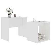 Tavolino da Salotto Bianco 48x30x45 cm in Legno Multistrato 802885