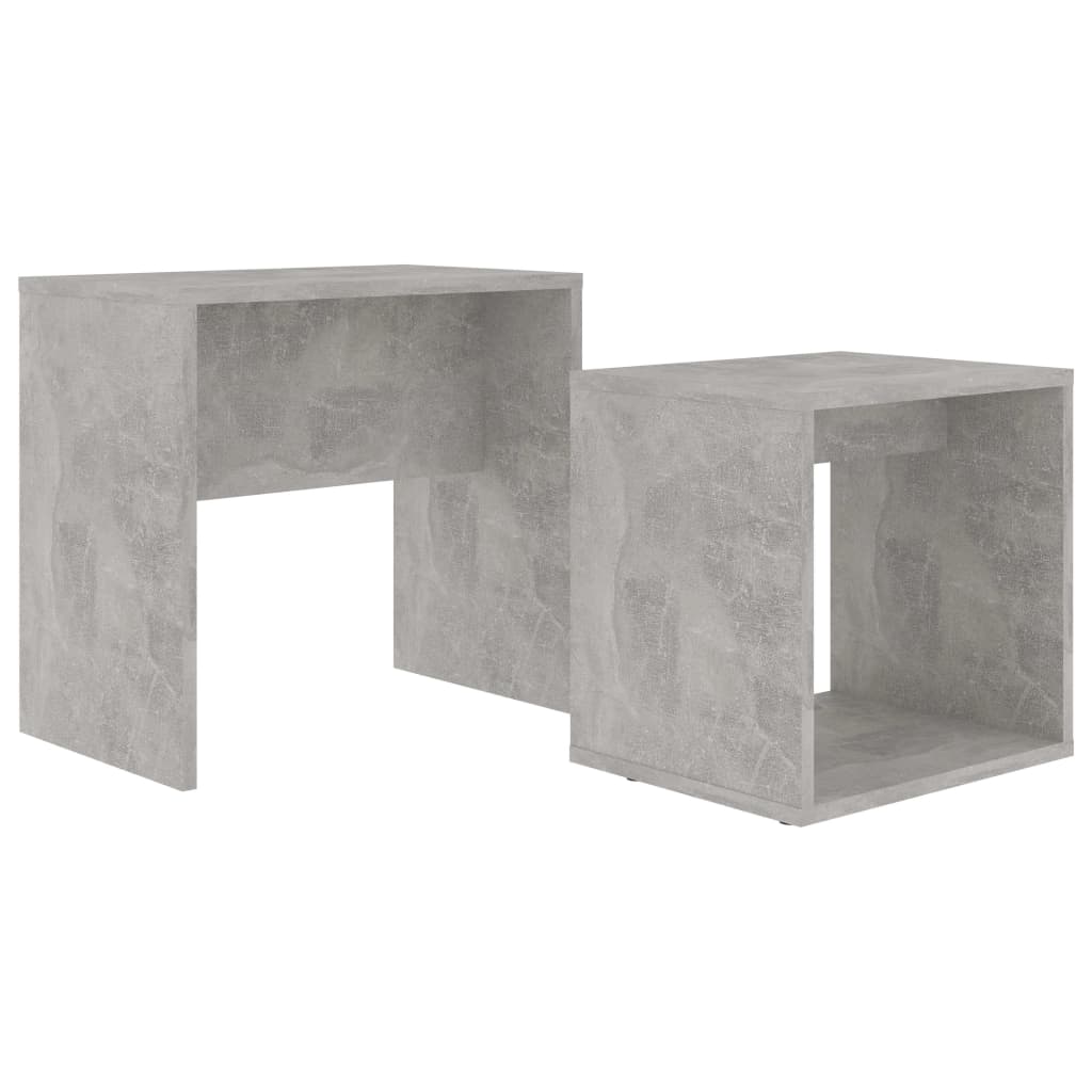 Set Tavolini da Caffè Grigio Cemento 48x30x45 cm in Truciolato cod mxl 63964